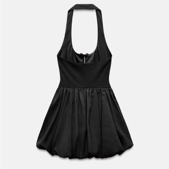 ZARA VOLUMINOUS HALTER NECK DRESS - Picture 6 of 7